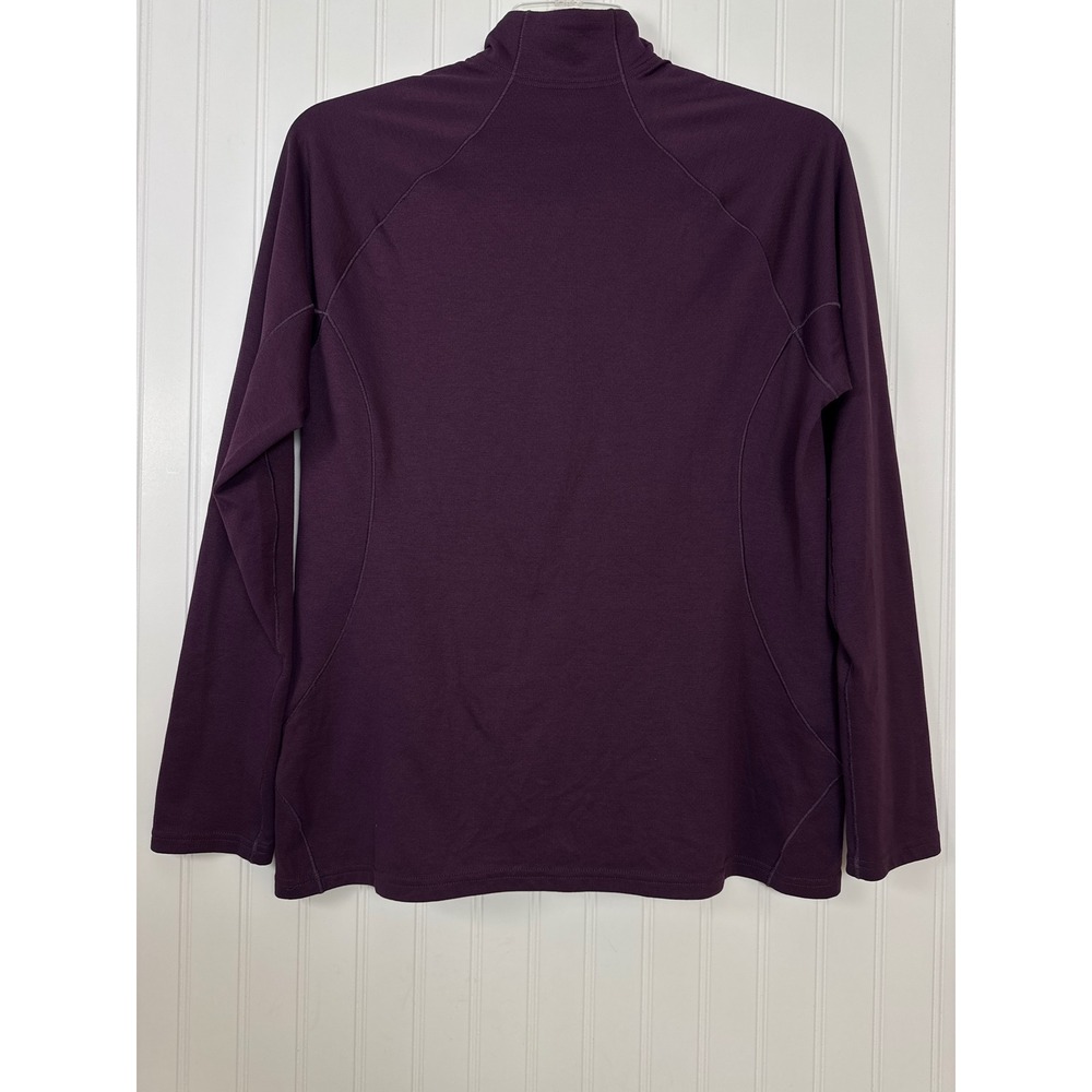 Patagonia 1/4 Zip Pullover Women XL Purple Capilene Base Layer Active Top - Picture 3 of 10